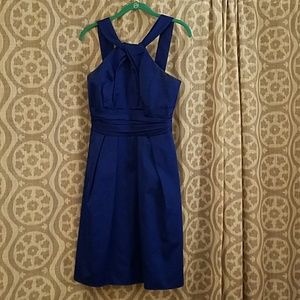 blue summer dress with pockets
